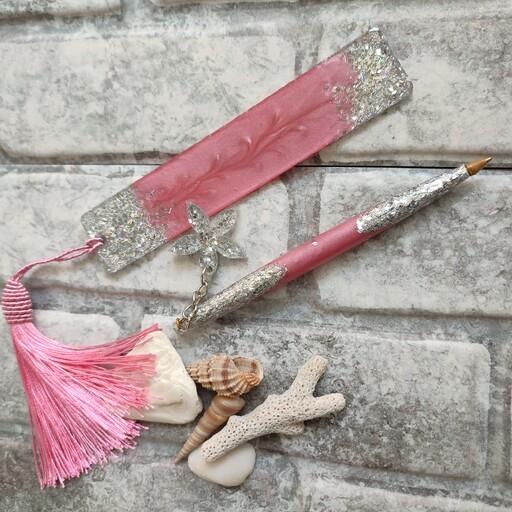 ست خودکار و بوکمارک رزینی با مغزی قابل تعویض و قابل سفارش با رنگبندی دلخواه